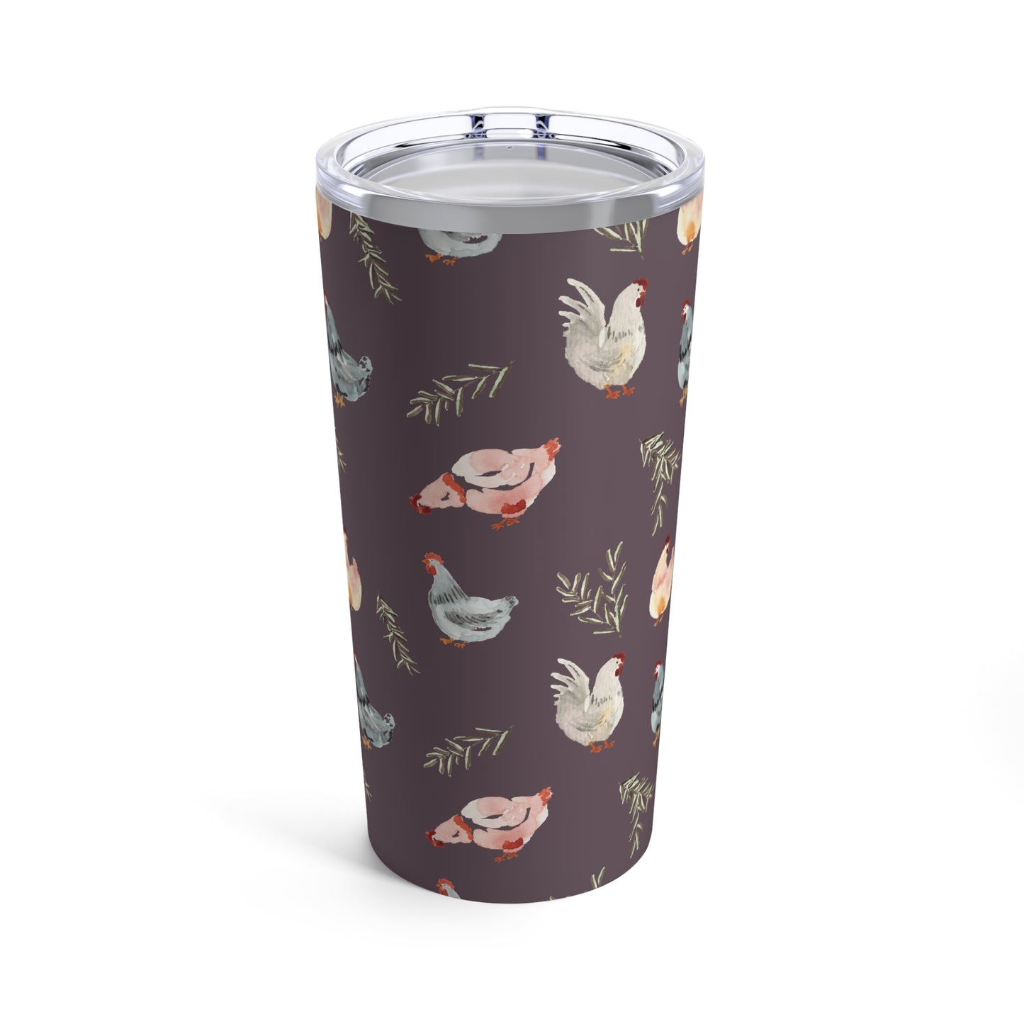 Tumbler 20oz - Chickens - Mauve