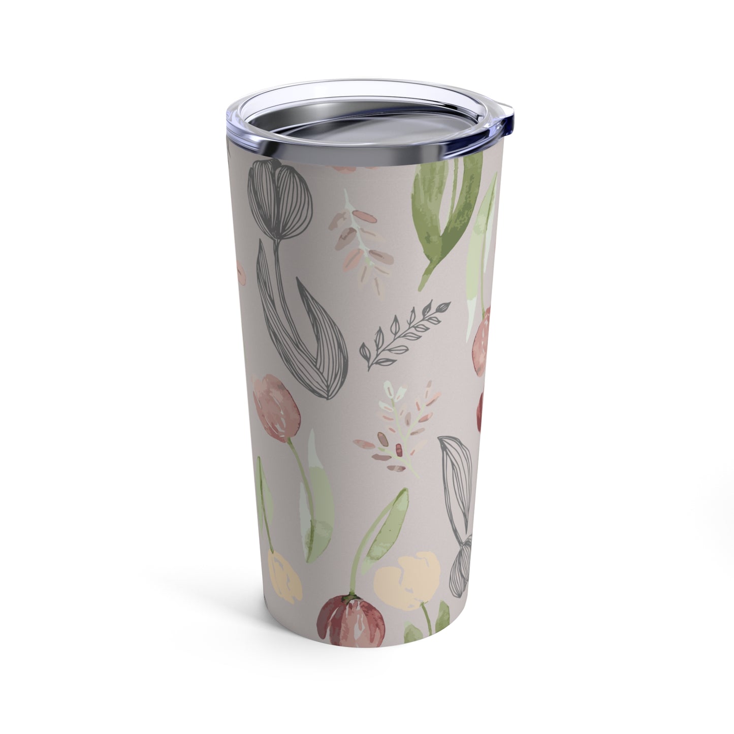 Tumbler 20oz - Tulips - Porridge