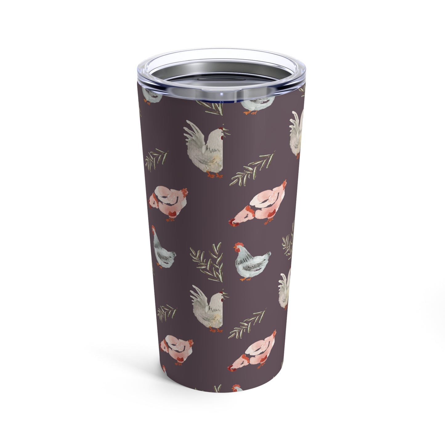 Tumbler 20oz - Chickens - Mauve