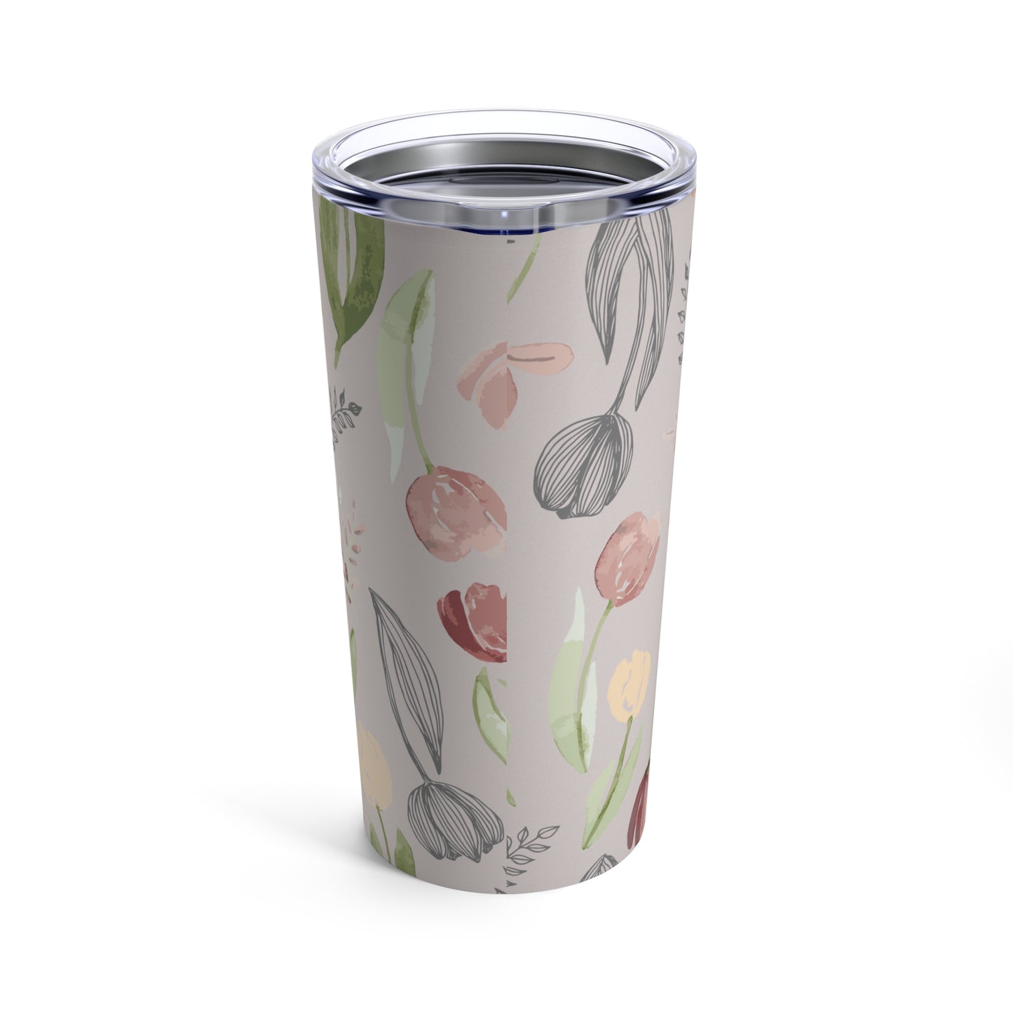 Tumbler 20oz - Tulips - Porridge