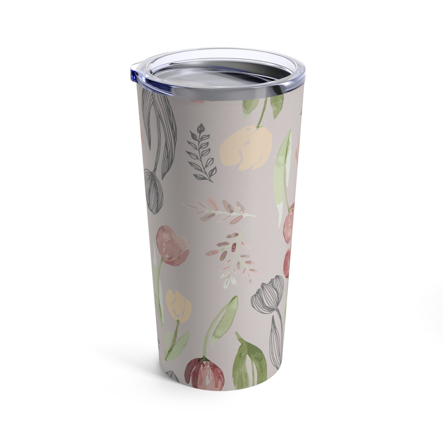 Tumbler 20oz - Tulips - Porridge