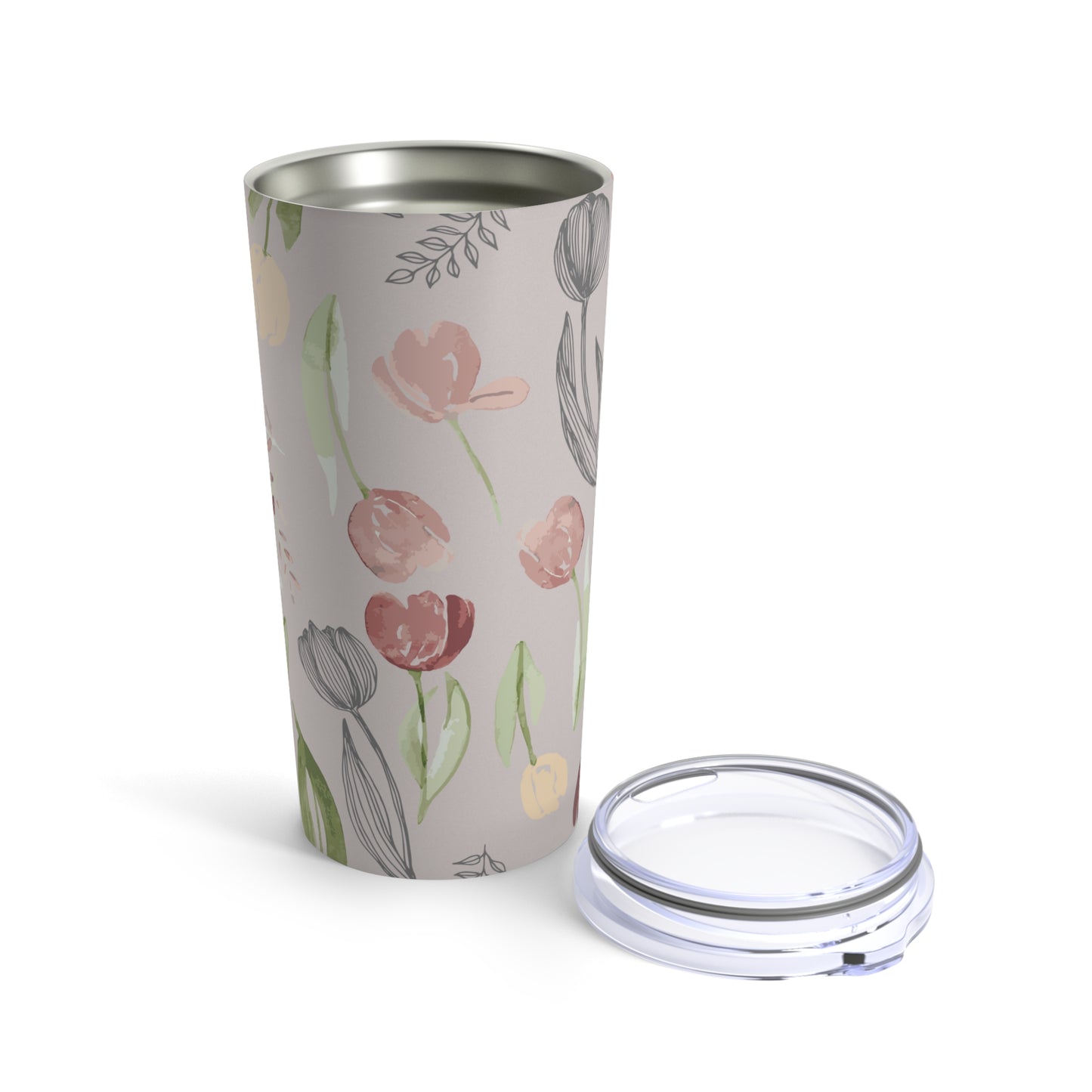 Tumbler 20oz - Tulips - Porridge