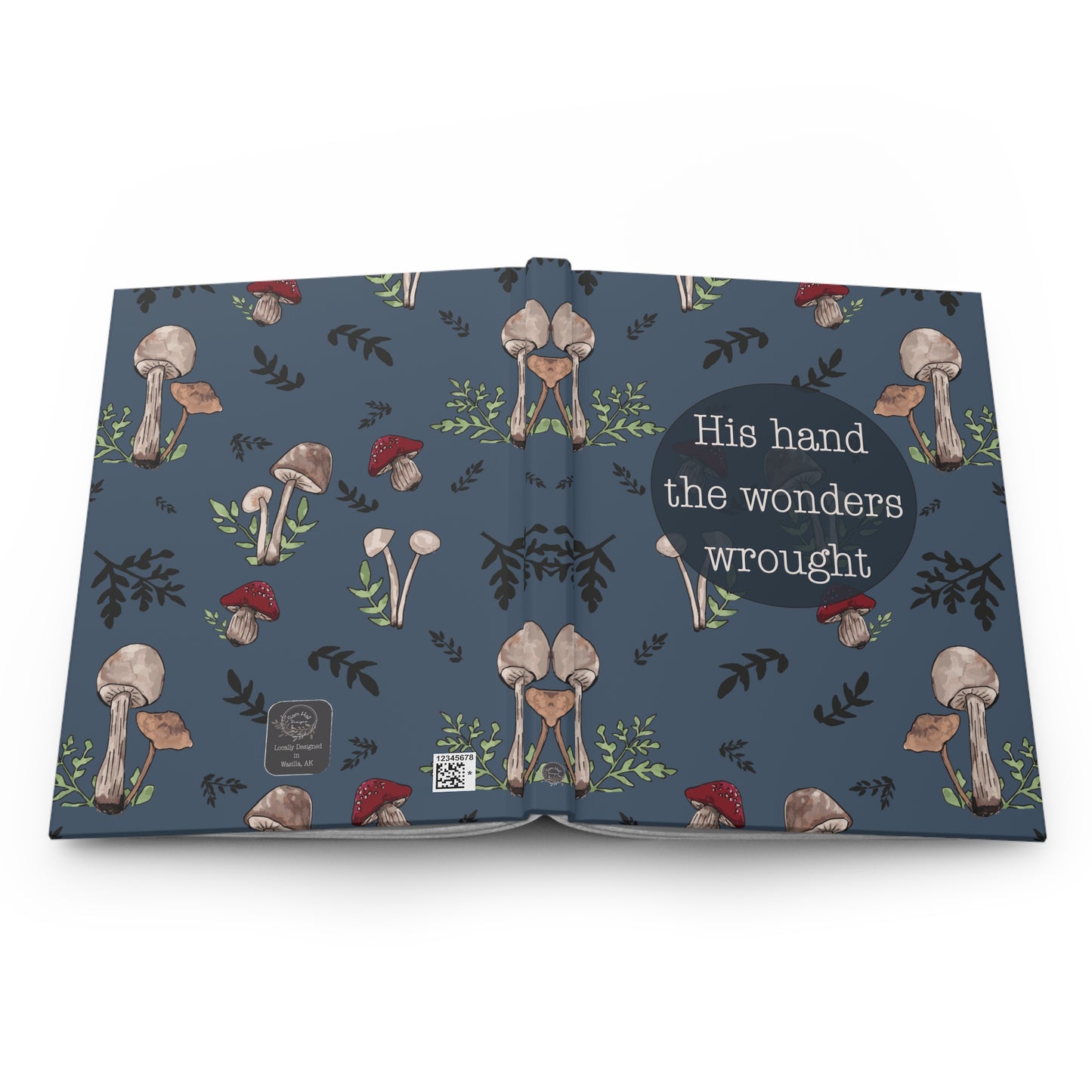 Hardcover Journal Matte - His Hands - Mushrooms