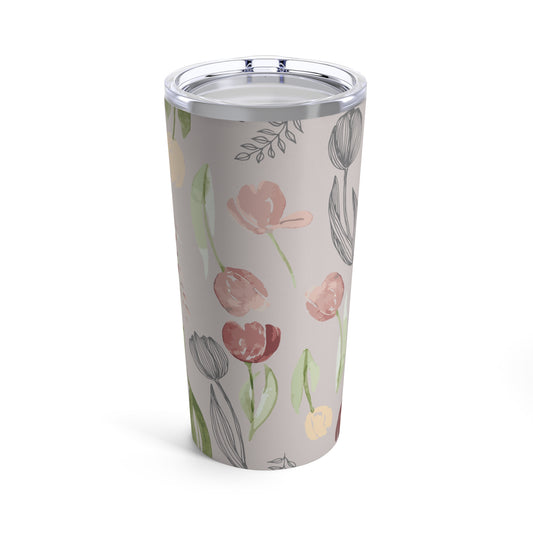 Tumbler 20oz - Tulips - Porridge