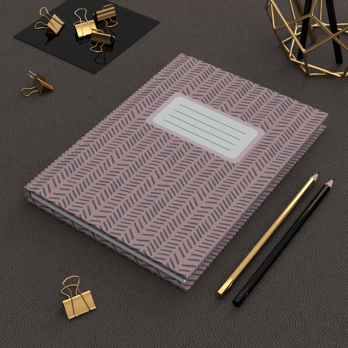 Hardcover Journal Matte - Herringbone