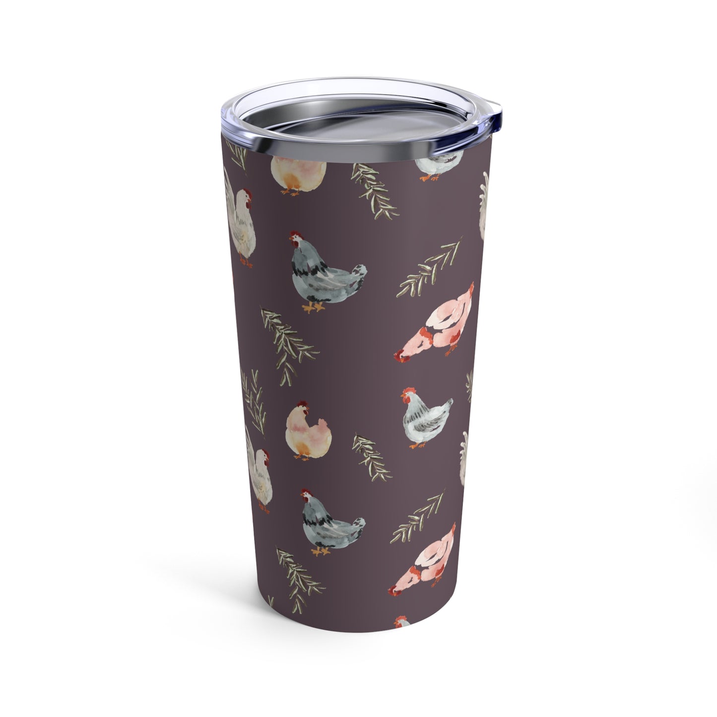 Tumbler 20oz - Chickens - Mauve