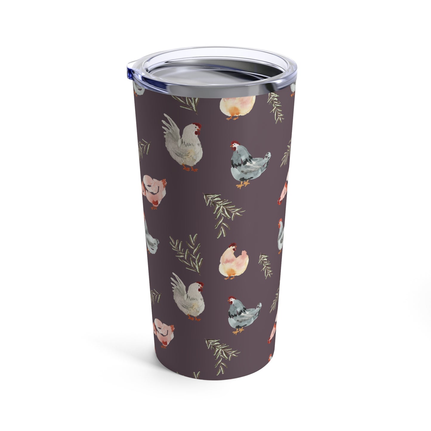 Tumbler 20oz - Chickens - Mauve